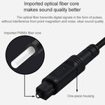 Cabo de Ligação Óptico de Fibra Digital EMK Porta Quadrada para Porta Quadrada para Altifalante, 1m, 1.5m, 2m, 3m, 5m, 8m, 10m, 15m, 25m