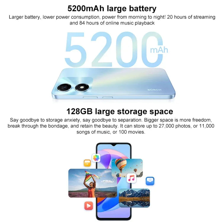Honor Play 40C 5G, 6,56 polegadas MagicOS 7.1 Snapdragon 480 Plus Octa Core até 2,2GHz, Rede: 5G, Não suporta Google Play, 6GB+128GB