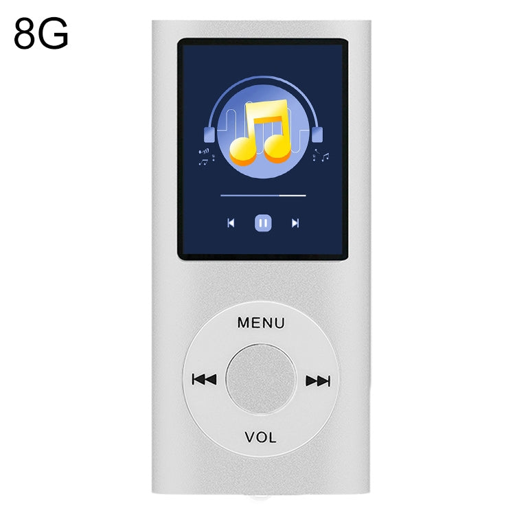 Leitor MP4 metálico com ecrã TFT de 1,8 polegadas, com cartão TF de 8G + auscultadores + cabo, com cartão TF de 16G + auscultadores + cabo, com auscultadores + cabo