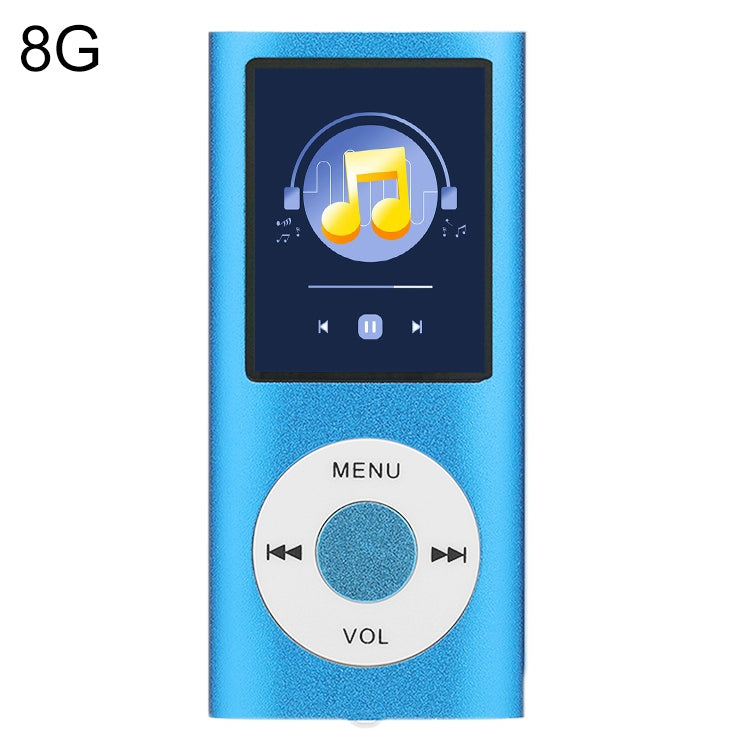 Leitor MP4 metálico com ecrã TFT de 1,8 polegadas, com cartão TF de 8G + auscultadores + cabo, com cartão TF de 16G + auscultadores + cabo, com auscultadores + cabo