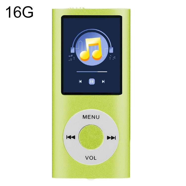 Leitor MP4 metálico com ecrã TFT de 1,8 polegadas, com cartão TF de 8G + auscultadores + cabo, com cartão TF de 16G + auscultadores + cabo, com auscultadores + cabo