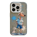 Animal Pattern Oil Painting Series PC + TPU Phone Case, For iPhone 14 Pro Max
