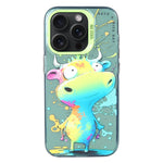 Capa para telemóvel série pintura a óleo padrão animal PC + TPU, para iPhone 16 Pro