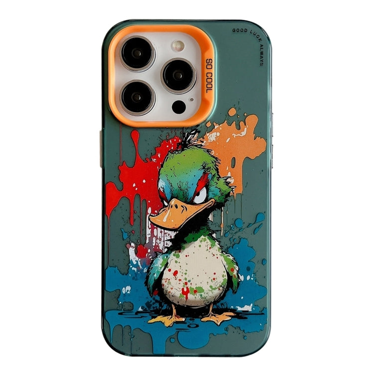 Capa para telemóvel série pintura a óleo padrão animal PC + TPU, para iPhone 16 Pro