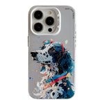 Capa para telemóvel série pintura a óleo padrão animal PC + TPU, para iPhone 16 Pro