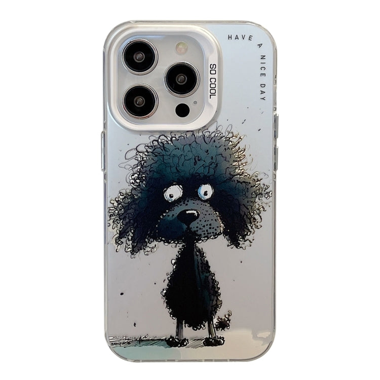 Capa para telemóvel PC + TPU da série pintura a óleo com padrão animal, Para iPhone 16 Pro Max