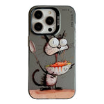 Capa para telemóvel série pintura a óleo padrão animal PC + TPU, para iPhone 16 Pro