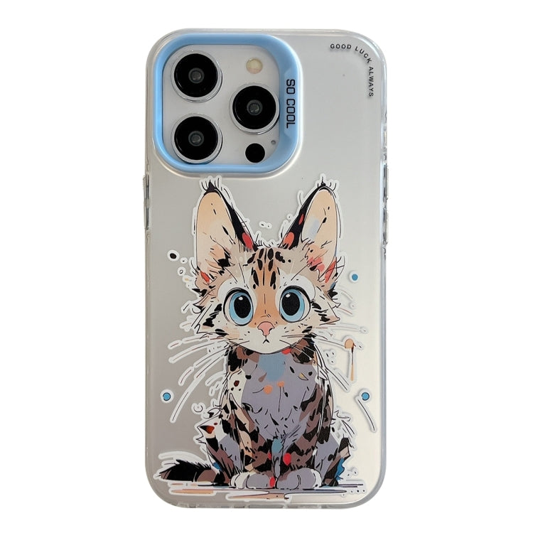 Capa para telemóvel série pintura a óleo padrão animal PC + TPU, para iPhone 16 Pro
