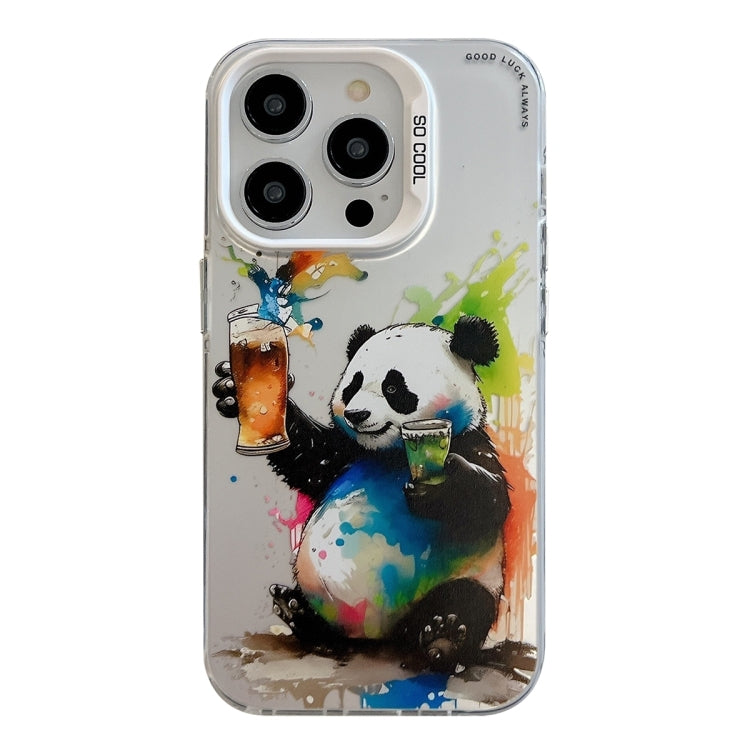 Capa para telemóvel série pintura a óleo padrão animal PC + TPU, para iPhone 16 Pro