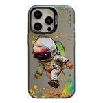 Capa para telemóvel série pintura a óleo padrão animal PC + TPU, para iPhone 16 Pro