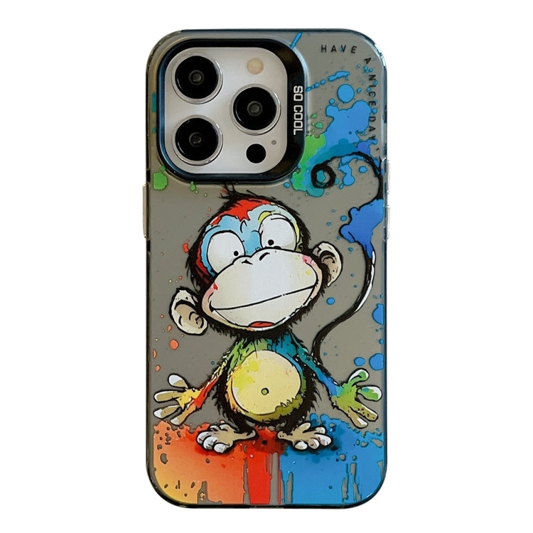Capa para telemóvel série pintura a óleo padrão animal PC + TPU, para iPhone 16 Pro