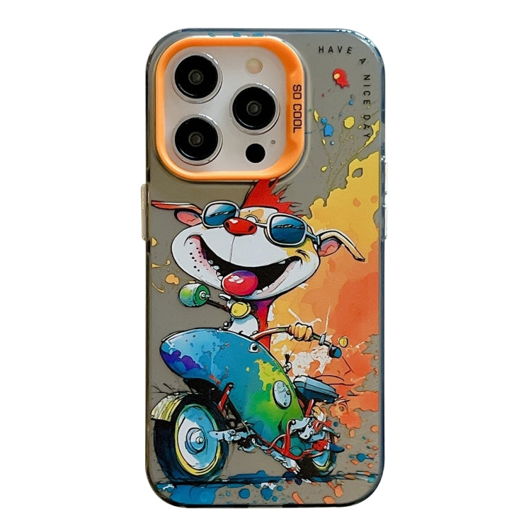 Capa para telemóvel série pintura a óleo padrão animal PC + TPU, para iPhone 16 Pro