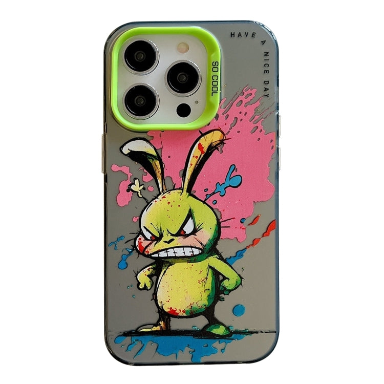 Capa para telemóvel série pintura a óleo padrão animal PC + TPU, para iPhone 16 Pro