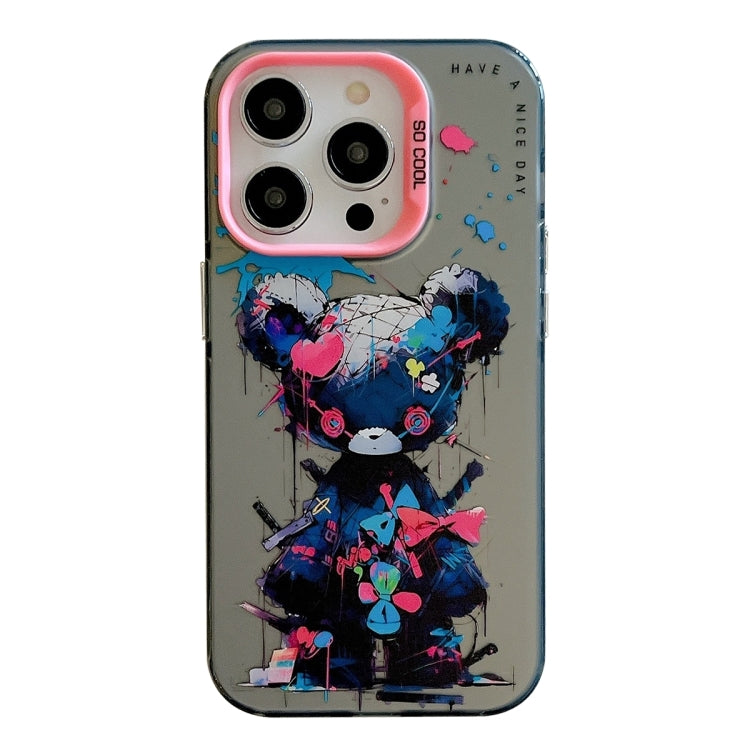 Capa para telemóvel série pintura a óleo padrão animal PC + TPU, para iPhone 16 Pro