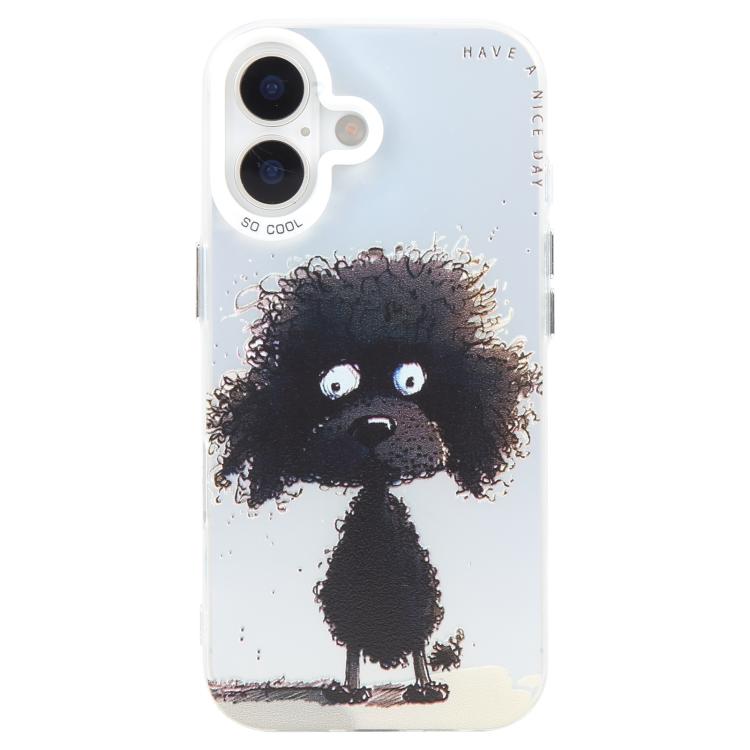 Capa para telemóvel série pintura a óleo padrão animal PC + TPU, para iPhone 16 Plus