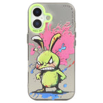 Capa para telemóvel série pintura a óleo padrão animal PC + TPU, para iPhone 16 Plus