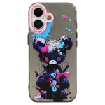 Capa para telemóvel série pintura a óleo padrão animal PC + TPU, para iPhone 16 Plus
