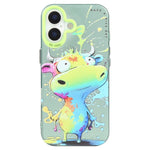 Capa para telemóvel PC + TPU da série pintura a óleo com padrão animal, Para iPhone 17
