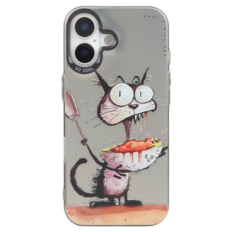 Capa para telemóvel PC + TPU da série pintura a óleo com padrão animal, Para iPhone Air