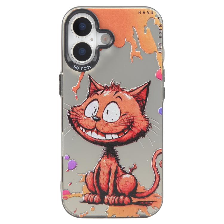 Capa para telemóvel PC + TPU da série pintura a óleo com padrão animal, Para iPhone 17