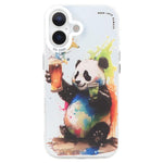Capa para telemóvel PC + TPU da série pintura a óleo com padrão animal, Para iPhone 17