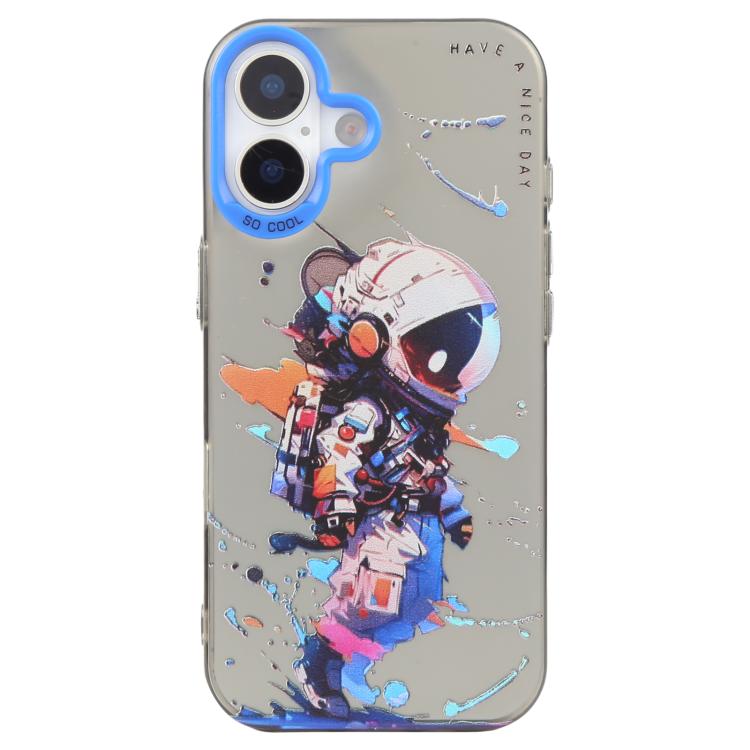 Capa para telemóvel PC + TPU da série pintura a óleo com padrão animal, Para iPhone 17