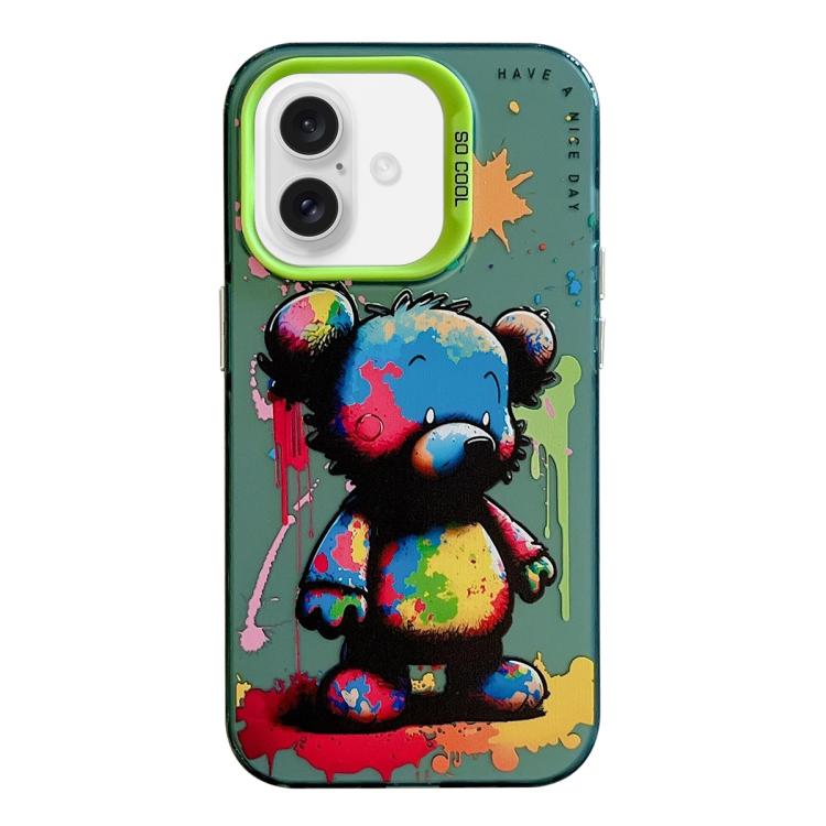 Capa para telemóvel PC + TPU da série pintura a óleo com padrão animal, Para iPhone Air