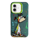Capa para telemóvel PC + TPU da série pintura a óleo com padrão animal, Para iPhone Air