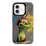 Capa para telemóvel PC + TPU da série pintura a óleo com padrão animal, Para iPhone Air
