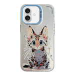 Capa para telemóvel PC + TPU da série pintura a óleo com padrão animal, Para iPhone Air
