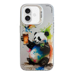 Capa para telemóvel PC + TPU da série pintura a óleo com padrão animal, Para iPhone Air