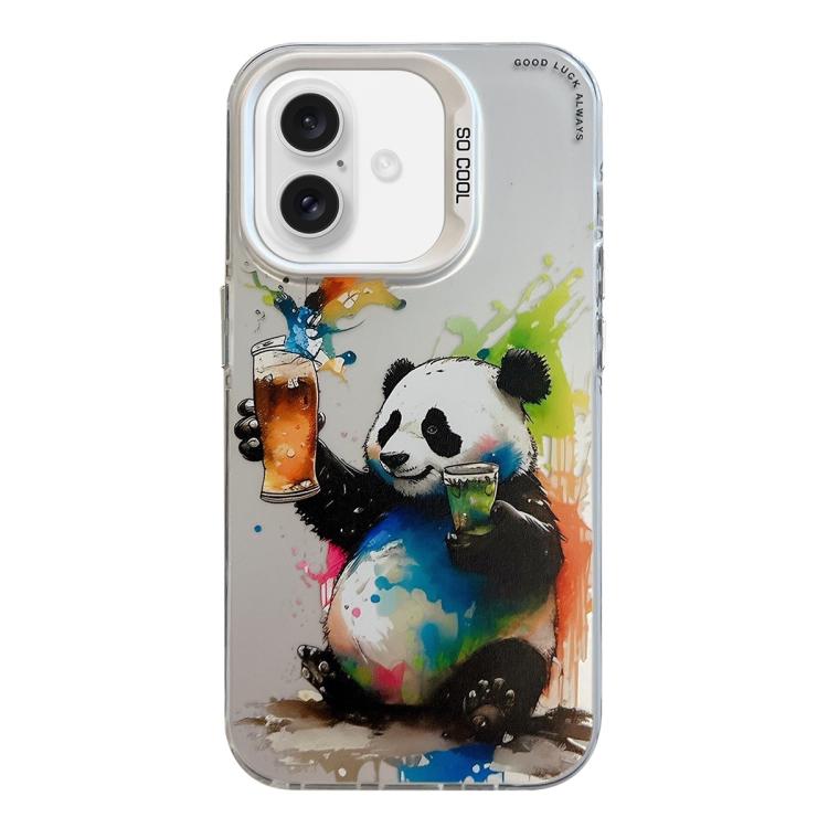 Capa para telemóvel PC + TPU da série pintura a óleo com padrão animal, Para iPhone Air