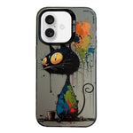 Capa para telemóvel PC + TPU da série pintura a óleo com padrão animal, Para iPhone Air
