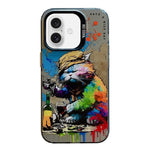 Capa para telemóvel PC + TPU da série pintura a óleo com padrão animal, Para iPhone Air