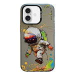 Capa para telemóvel PC + TPU da série pintura a óleo com padrão animal, Para iPhone Air