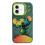 Capa para telemóvel PC + TPU da série pintura a óleo com padrão animal, Para iPhone Air