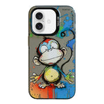Capa para telemóvel PC + TPU da série pintura a óleo com padrão animal, Para iPhone Air