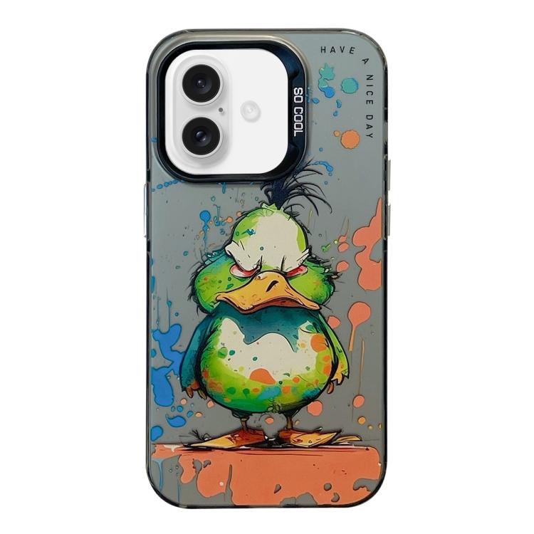 Capa para telemóvel PC + TPU da série pintura a óleo com padrão animal, Para iPhone Air