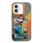 Capa para telemóvel PC + TPU da série pintura a óleo com padrão animal, Para iPhone Air