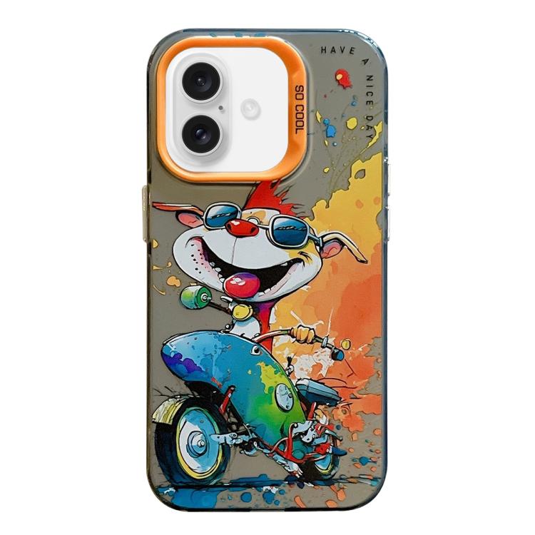 Capa para telemóvel PC + TPU da série pintura a óleo com padrão animal, Para iPhone Air