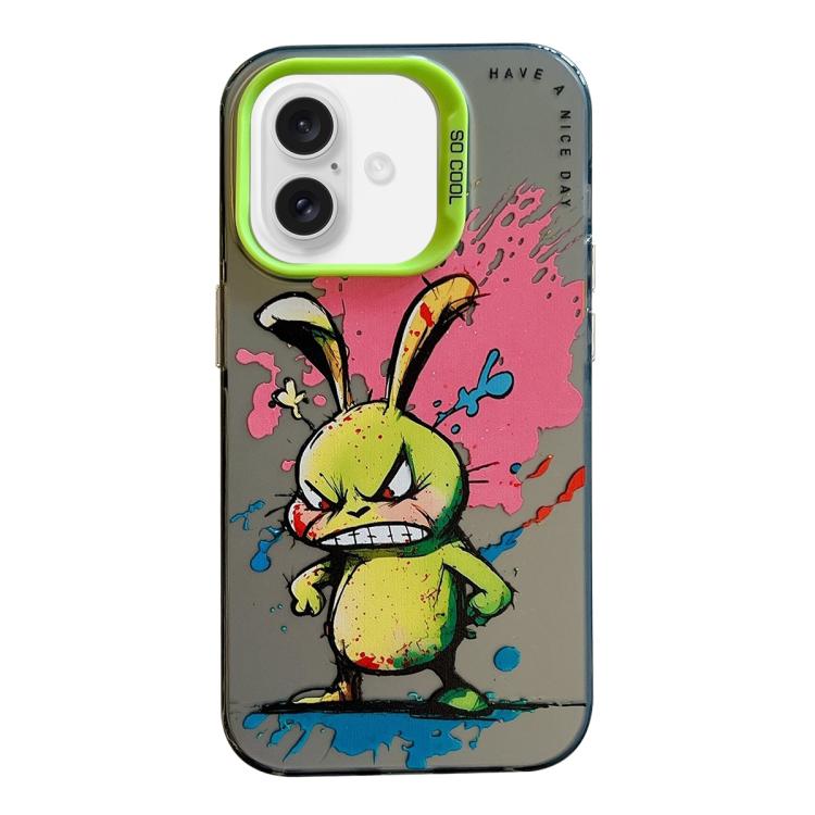 Capa para telemóvel PC + TPU da série pintura a óleo com padrão animal, Para iPhone Air