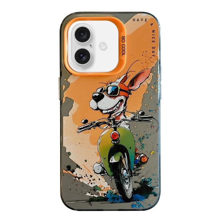 Capa para telemóvel PC + TPU da série pintura a óleo com padrão animal, Para iPhone Air