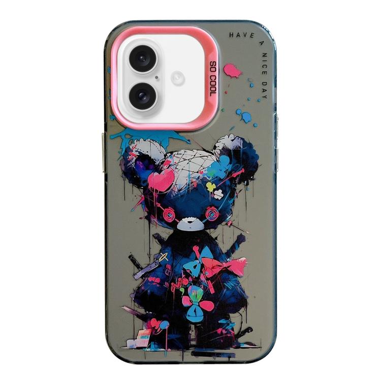 Capa para telemóvel PC + TPU da série pintura a óleo com padrão animal, Para iPhone Air