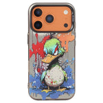 Capa para telemóvel PC + TPU da série pintura a óleo com padrão animal, Para iPhone 17 Pro