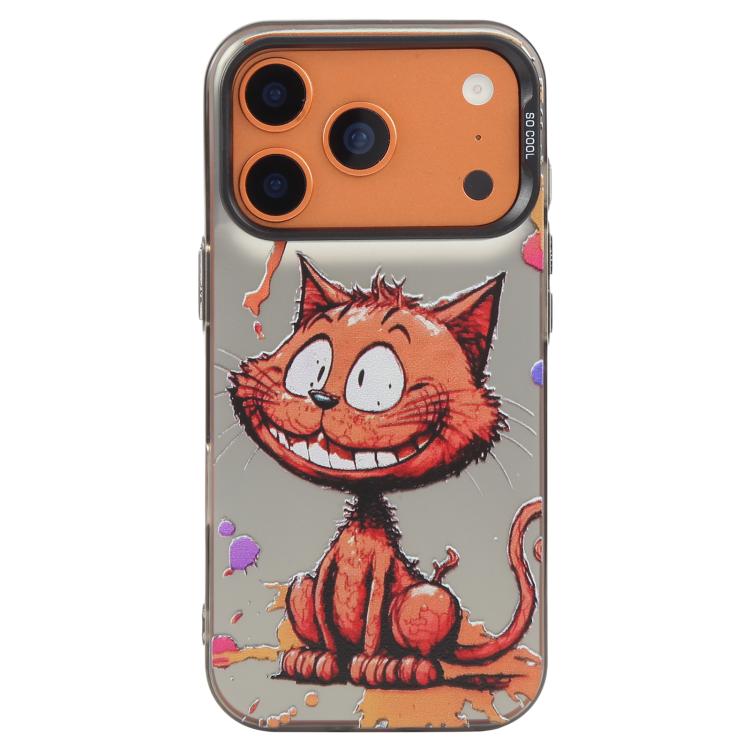 Capa para telemóvel PC + TPU da série pintura a óleo com padrão animal, Para iPhone 17