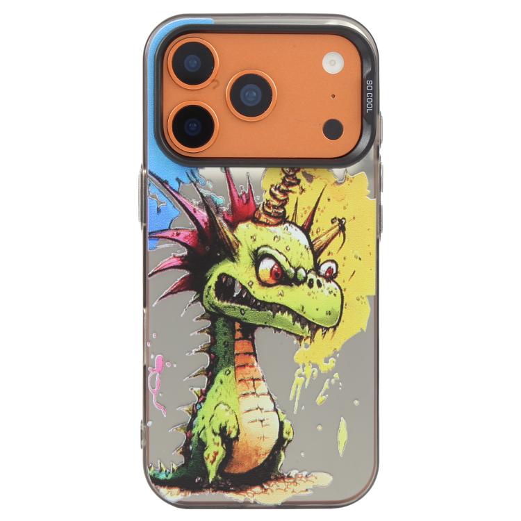 Capa para telemóvel PC + TPU da série pintura a óleo com padrão animal, Para iPhone 17