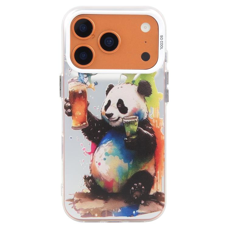 Capa para telemóvel PC + TPU da série pintura a óleo com padrão animal, Para iPhone 17