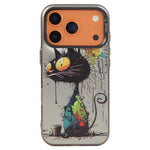 Capa para telemóvel PC + TPU da série pintura a óleo com padrão animal, Para iPhone 17