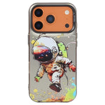 Capa para telemóvel PC + TPU da série pintura a óleo com padrão animal, Para iPhone 17 Pro