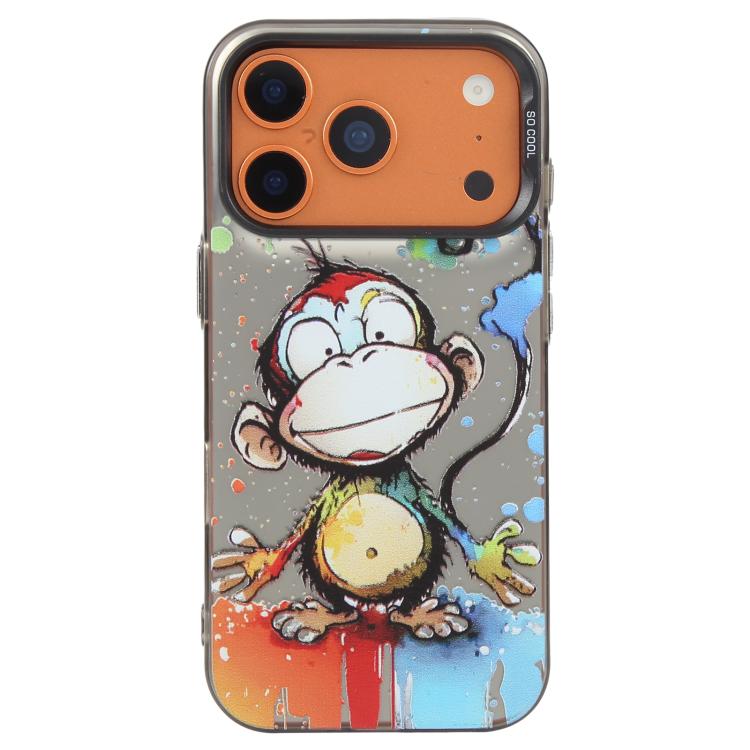 Capa para telemóvel PC + TPU da série pintura a óleo com padrão animal, Para iPhone 17 Pro
